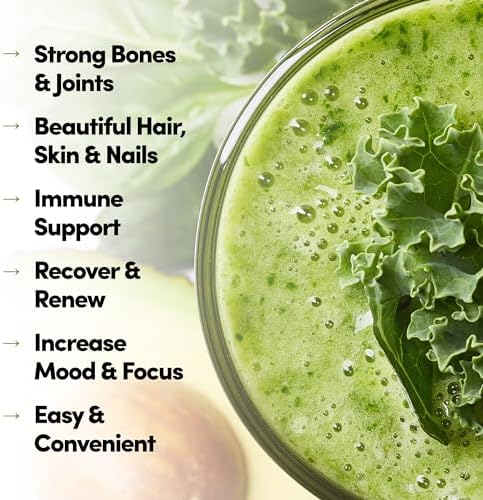 Country Farms Collagen Peptides Powder with Greens Dietary Powder Supplement (Type I, III) for Skin Hair Nail and Joints, Dairy/Sugar Free, Energizing Superfoods, Natural, 10.6 Oz 30 Servings