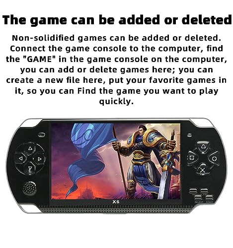 JXD Handheld Game Console 4.3 inch 8GB Built in 2000 Games for Multiple Simulators X6 Retro Video Game Console Mp3/4/Ebook TV Out Mini Hand Portable