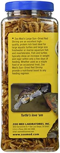 Zoo Med Large Sun-Dried Red Shrimp 10oz Each (2 Pack)