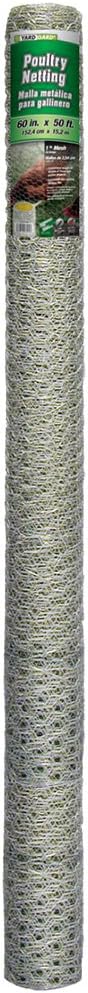 YARDGARD 1 Inch Poultry Netting, Chicken Wire Fence, 20 Gauge Galvanized Steel, Rabbit Fencing, Bird Enclosures, Garden Protection and Plant Support, 24 Inches x 150 Feet