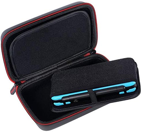 Smatree Carrying Case for Nintendo 3DS XL/2DS XL | Hard Protective Shell Travel Case for Nintendo New 3DS - Super NES Edition-Black/Red