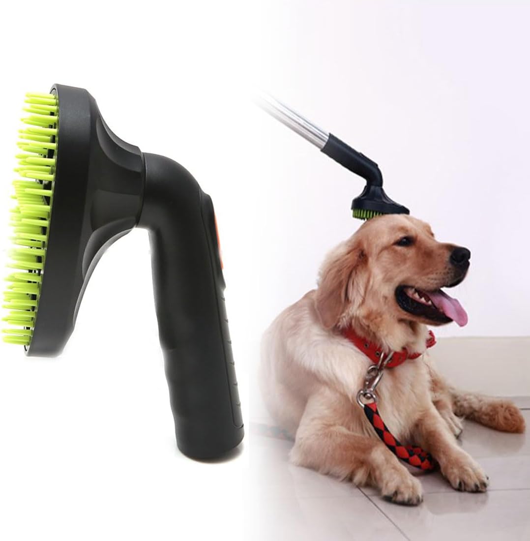 Pet Hair Brush, 1.25"(32mm) Vacuum Cleaner Attachment for Dog & Cat Grooming, 360-degree Rotatable Head, Easy to Wash, Fits Most Vacuum Cleaners