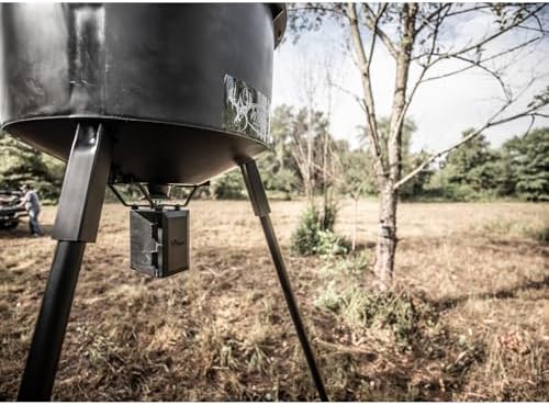 Wildgame Innovations Quick-Set 270 lb Game Feeder | Durable tripod Corn/Pellet hunting feeder, digital timer, 1-4 available feed times & 30-feet radius