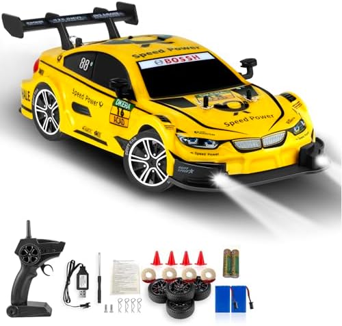 RC Drift Car, 1:16 Scale Drifting RC Cars 2.4GHz 4WD 40km/h | RC Race Car, High-Speed Remote Control Drift Car Vehicle, Racing Sport Toy Gift for Boys Girls Kids(Purple)