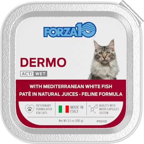 Forza10 Actiwet Dermo Wet Cat Food - 3.5 oz, 32 Pack - Salmon Flavor | Vet-Formulated