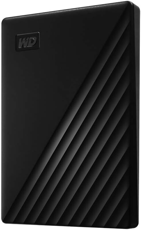 WD 2TB My Passport, Portable External Hard Drive, Black, backup software with defense against ransomware, and password protection