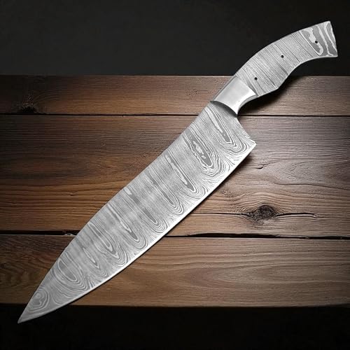 Poshland BBC-664 Custom Handmade Damascus Steel 8 Inches Chef blank Blade, kitchen blank blade