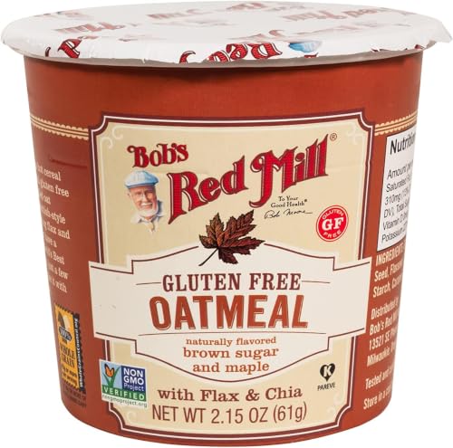 Bob's Red Mill Maple Brown Sugar Oatmeal Cup, 1 cup (Pack of 1) - Non GMO, Gluten Free, Whole Grain, Kosher