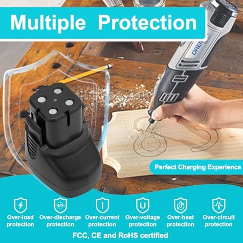 CREABEST 7.2V 3500mAh Ni-MH Battery Compatible with Dremel 757-01 7700 | MultiPro Cordless Rotary Tool Models Replacement for Dremel 7700-01 7700-02
