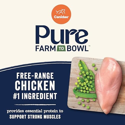 Canidae Pure Farm to Bowl Dry Dog Food - Balanced Nutrition for Healthy Weight - Limited Ingredient Formula - Grain, Wheat & Soy-Free - Healthy Weight Dogs - 12 lb - Free-Range Chicken & Pea Recipe