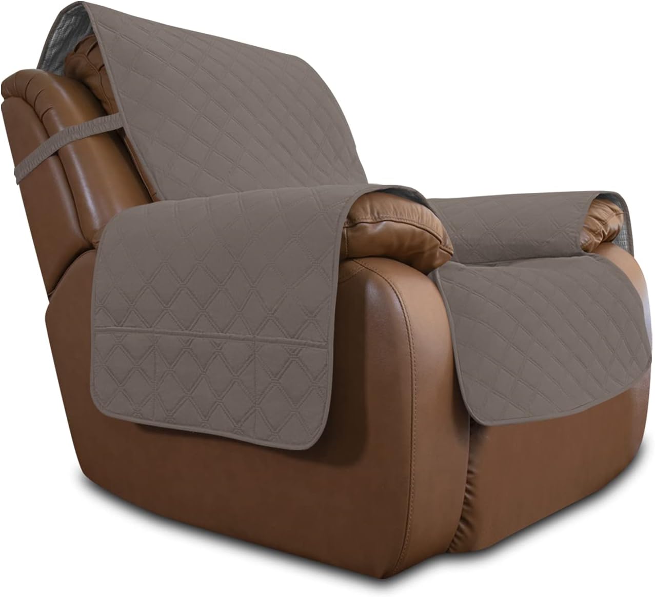Easy-Going Waterproof Non-Slip Couch Cover, Small Recliner, Chocolate