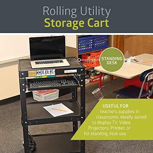 Pearington AV Presentation Cart Stand for Video Projector, TV, Laptop Computers, Printers