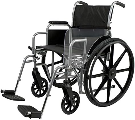 Rehabilitation Advantage Clear Polycarbonate Wheelchair Half Tray, Flip Down