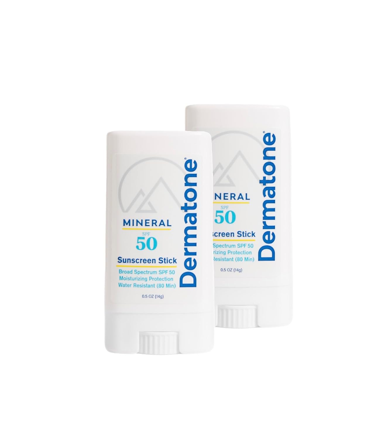 Dermatone Mineral Sunscreen Stick SPF 50 Zinc Oxide | Sunscreen Stick for Face and Body, Broad Spectrum UVA/UVB, Reef Safe, Moisturizing, Water Resistant (80 min), Fragrance Free, 0.5 oz
