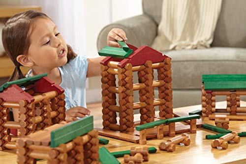 LINCOLN LOGS Collector's Edition Village Set - 327 Real Wood Pieces, Ages 3+, Retro Building Toy for Boys/Girls, Creative Construction Game