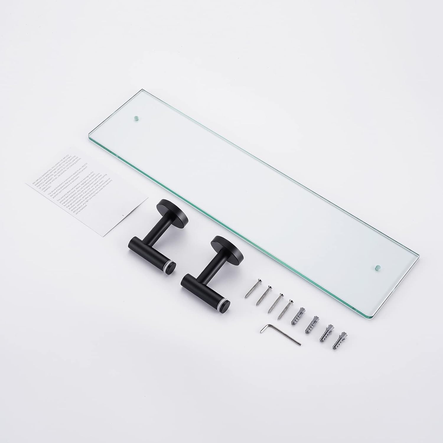 KES Glass Shelf for Bathroom, 20-Inch, 3 Pack, Brushed Finish