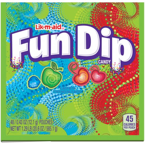Wonka Fun Dip, Assorted Flavor Party Pack, 0.43 Ounce Packets (48 Count)