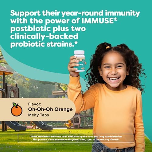 Renzo's Invincible Kids Vitamin C with Elderberry Vitamin C and Zinc, Dissolvable Kids Vitamins for Immune Support, Sugar-Free Melty Tabs