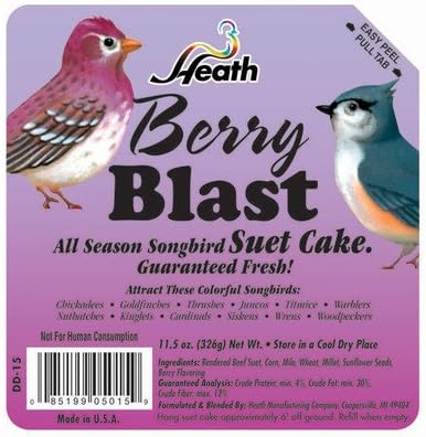 Heath Berry Blast Songbird Suet Beef Suet 11.25 oz.