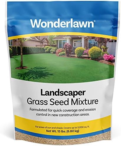 Barenbrug Wonderlawn Landscaper All-Purpose Grass Seed Mix, 15-Lbs., Covers 3,000 Sq. Ft.