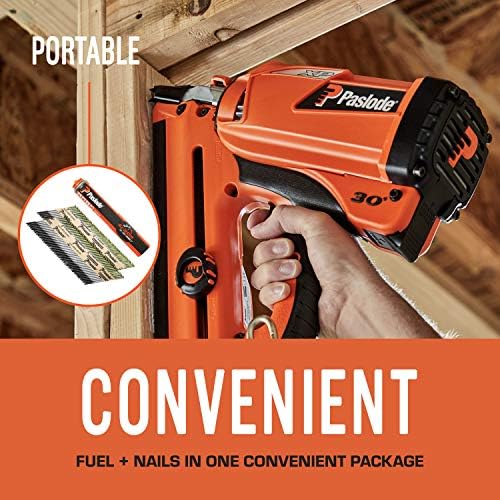 Paslode, Framing Nails and Fuel Pack, 650527, 3 inch x .120 Gauge, Ring Hot Dipped Galvanized, 1 Fuel Cell and 1,000 Nails