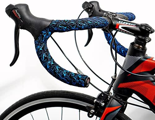 Chooee Road Bike Handlebar Tape,2PCS Bicycle Bar Tape,Red/Blue/Green/Yellow/Orange/Purple/Silver/Black