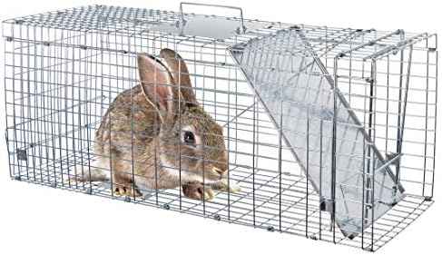 ANT MARCH 32'' Live Animal Cage Trap with Gloves Steel Humane Release