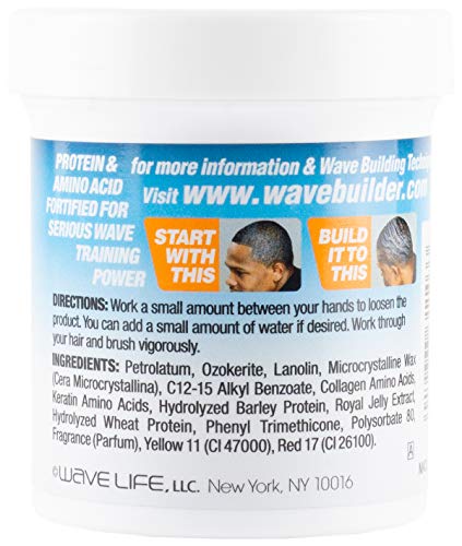 WaveBuilder Deep Wave Forming Pomade | Original Formula Builds, Creates, Holds, Defines Hair Waves, 3 Oz