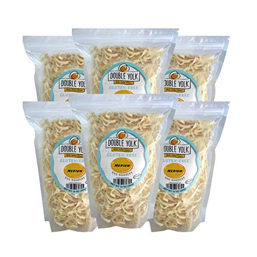 Gluten Free Noodles Amish Wedding Foods Double Yolk Medium Egg Noodle 10 oz Bag (Pack of 6-10 oz Bags)