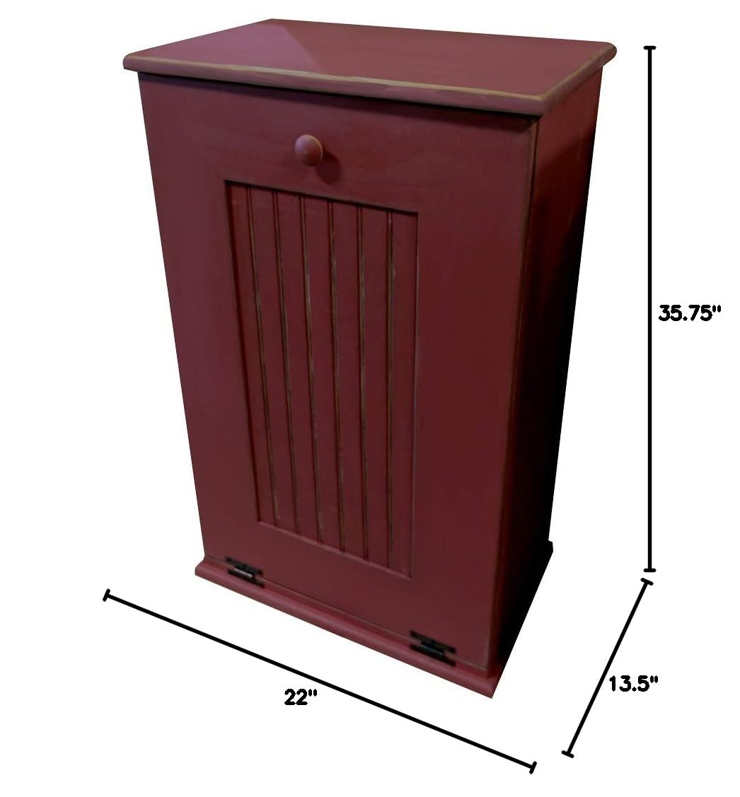 Sawdust City Tilt-Out Wooden Trash Bin Holder (Old - Black)