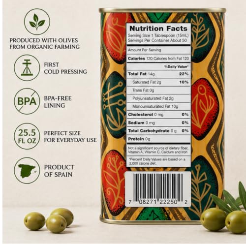 ZOE Extra Virgin Olive Oil 3L (101.4 fl oz) | Freshly Harvested, First Cold-Pressed | High Polyphenol, Hand-Selected Olives from Spain | Fruity Flavor, Rich Aroma | BPA-Free Tin