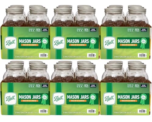 Ball 1 64oz Wide Mouth Half Gallon Mason Jar