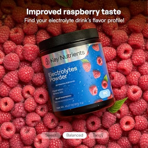KEY NUTRIENTS Potassium Multivitamin Electrolytes Powder, Lemonade, 90 Serv | Multivitamin Electrolytes Powder, Refreshing Lemonade, Sugar Free, Sodium & Potassium Supplement, No Calories, Made in USA