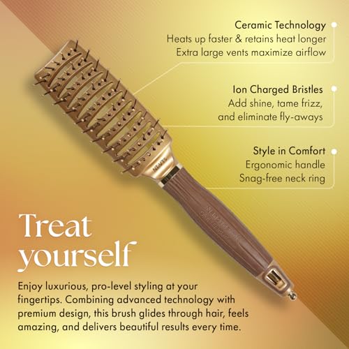 Olivia Garden Ceramic + Ion Nano Thermic Styler Hair Brush