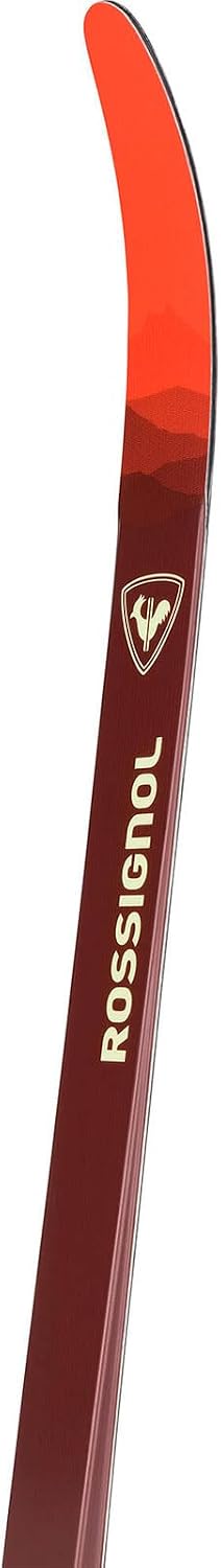 Rossignol Junior Evo Action 55 AR Lightweight Stable Beginner Nordic Touring Snow Skis with Kid's Nordic Bindings Step in