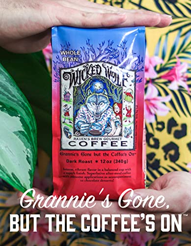 Raven's Brew Coffee Three Peckered Billy Goat, 12 Ounce - Dark Roast - Full Body with a Long Sweet Finish (Organic Ground, 12 oz)