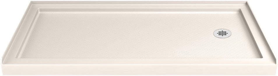 DreamLine SlimLine 32 in. D x 32 in. W x 2 3/4 in. H Center Drain Single Threshold Shower Base in White, DLT-1132320