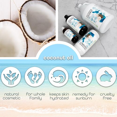 Fractionated Coconut Oil for Skin Moisturizer with Pump Massage Oils Best Carrier for Essential Oils Mixing Body OUL for Dry Skin Moisturizer Natural Oi for Face Hair Body 1 Gallon