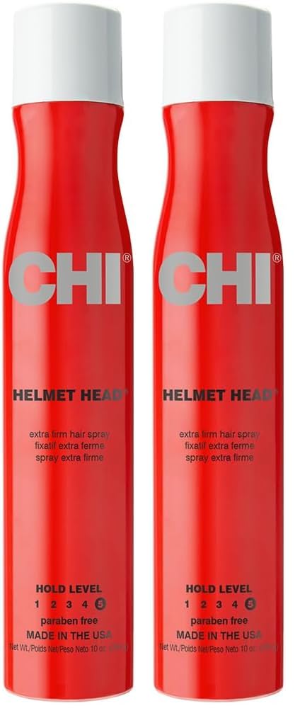 CHI Helmet Head Extra Firm Hairspray, Protects Against Humidity & Creates Voluminous Hairstyles, Sulfate & Paraben-Free, 2.6 Oz