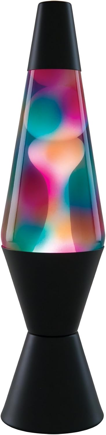 Schylling 2700 Black Base Lava Lamp with Graffiti Globe, 4" x 4" x 14.5"