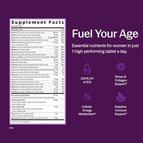 New Chapter Every Woman's One Daily Multivitamin - Bone, Energy & Immune Support* - Whole-Food Fermented Nutrients - No Added Sugar - Vegetarian & Gluten-Free - 72 Tablets