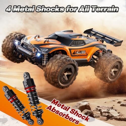 HOMETALL 1:18 Fast RC Cars for Adults - 38+ KPH Off Road Remote Control Car - High Speed RC Monster Truck 4x4 All Terrain