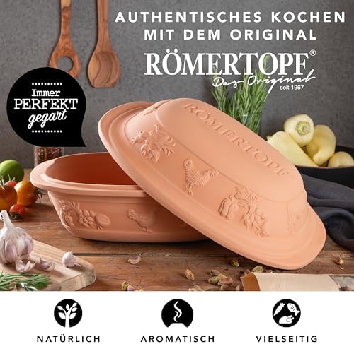 Römertopf Rustico unglazed, Ceramic, Terracotta, 3 litres
