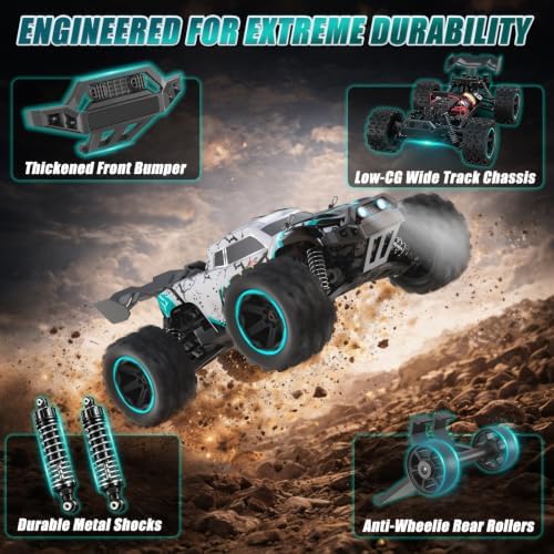 1:14 RC Cars for Adults & Teens, 50 KM/H 4WD Offroad Remote Control Car, 60 Mins Runtime