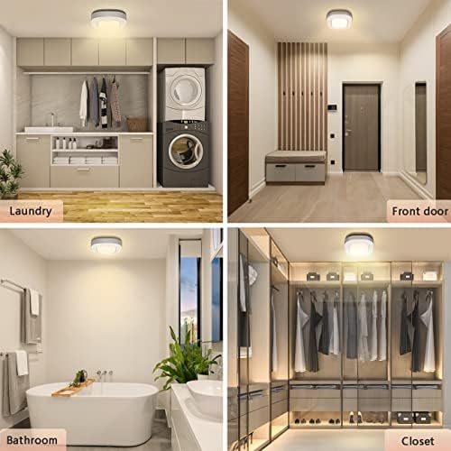 Motion Sensor LED Ceiling Light Battery Operated, Wireless 300LM Indoor