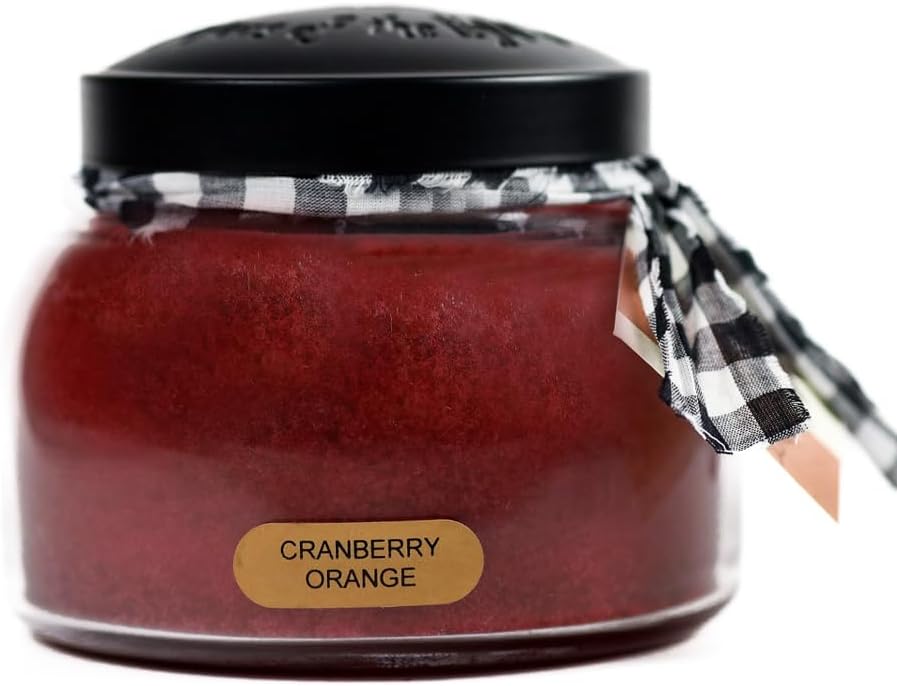 A Cheerful Giver - Juicy Apple - 34oz Papa Scented Candle Jar with Lid - Keepers of the Light - 155 Hours of Burn Time, Gift for Women, Red | Long Lasting Aromatherapy Candle with up to 155 Hours of Burn Time - Gift Ready (34oz)