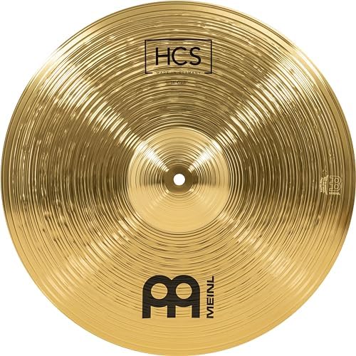 Meinl 18” Crash Cymbal – HCS Traditional Finish Brass for Drum Set, Made In Germany, 2-YEAR WARRANTY (HCS18C) | Durable Brass Alloy