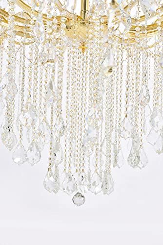 Elegant Lighting Maria Theresa 84 Light Royal Cut Crystal Chandelier in Gold