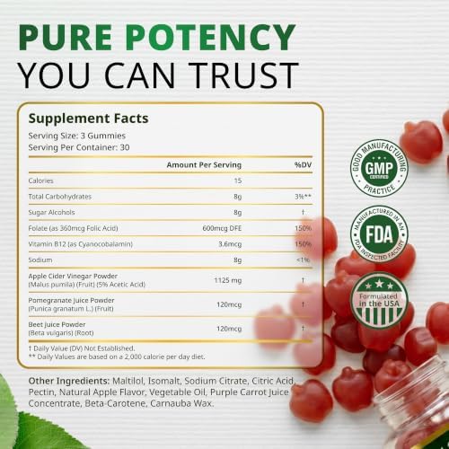 ACV with Sugar Makes No Sense! Apple Cider Vinegar Gummies Sugar Free Low Carb Advanced Keto Acv Gummies Keto Gummy Detox Cleanse (90 Count)