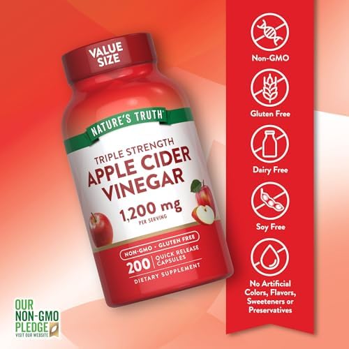 Nature's Truth Apple Cider Vinegar Capsules | 1200mg | 200 Pills